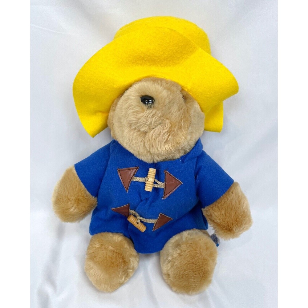 Sears‎ Paddington Bear Plush Blue Felt Coat Yellow Hat 15” Kids Gifts